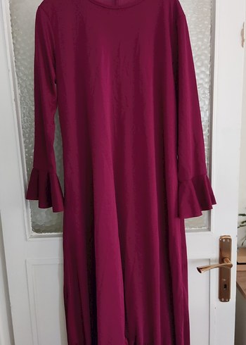 Uzun Kollu Fırfırlı Kadın Elbise - Görsel 2