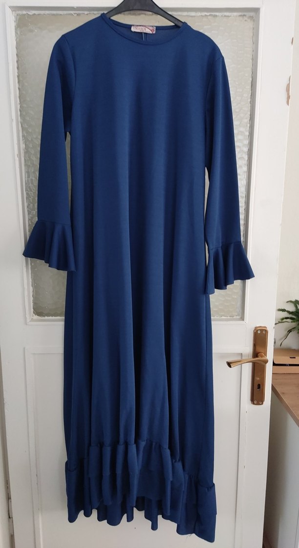Kadın Lacivert Uzun Kollu Elbise - Görsel 2