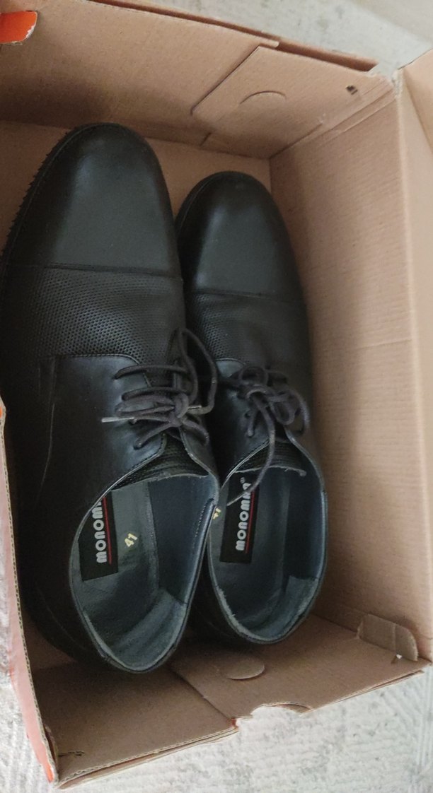 Siyah Deri Klasik Erkek Ofis Ayakkabısı - Görsel 2