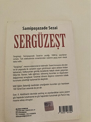  Beden Samipaşazade Sezai sergüzeşt