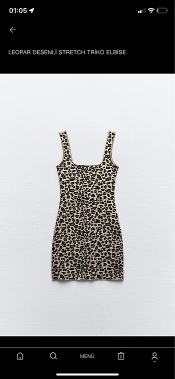 Zara leopar elbise