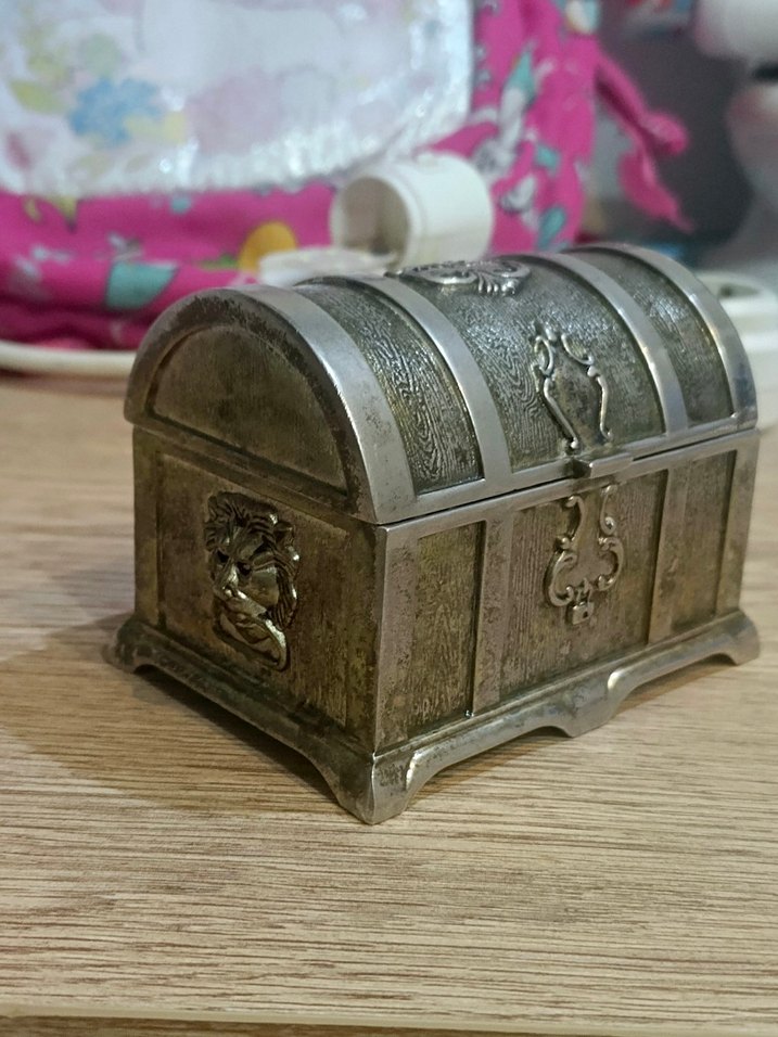 Alman gümüşü mini sandık - Görsel 2