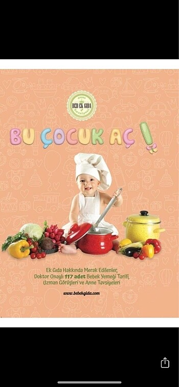Bu çocuk aç ek gıda kitabı
