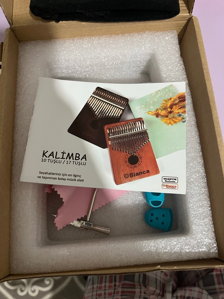 Bej Ahşap Kalimba - Görsel 3