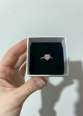 Pembe Kalp Taşlı Kadın Yüzük - Görsel 3