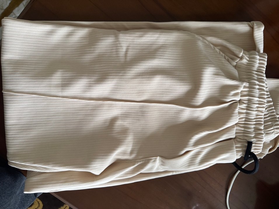 Bej Rahat Kesim Kadın Kumaş Pantolon - Görsel 2