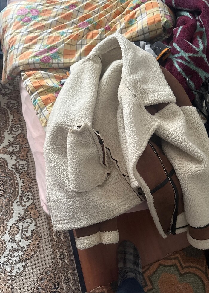 YÜN CEKET KABAN SUNİ DERİ - Görsel 3