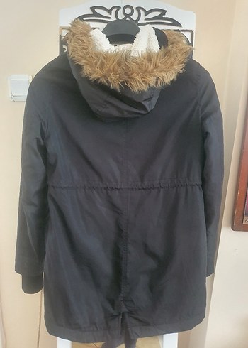 İçi kürklü siyah kaban - Görsel 2