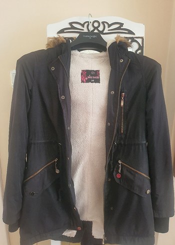 İçi kürklü siyah kaban - Görsel 4