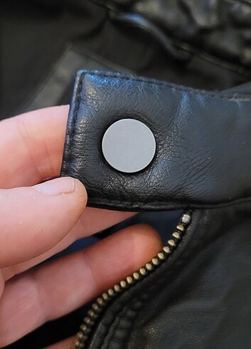 Mavi erkek deri ceket - Görsel 6