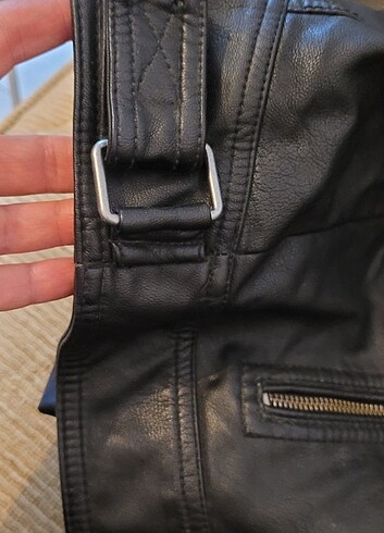 Mavi erkek deri ceket - Görsel 7