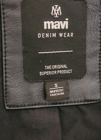 Mavi erkek deri ceket - Görsel 9