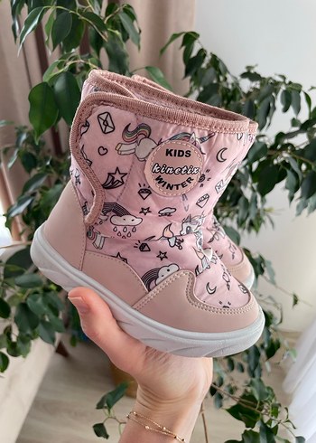 26 Beden Unicorn Desenli Pembe Kız Botu