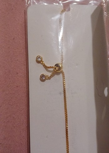 Accessorize Zirkon Taşlı Zincir Detaylı Altın Renk Bileklik