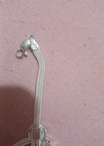 swarovski Renkli İşlemeli Zincir Detaylı Kadın Bileklik 925 ayar