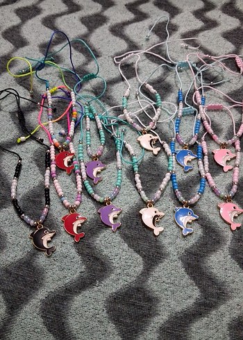 Çok Renkli Boncuklu Bohem halhal tanesi 75 tl - Görsel 2