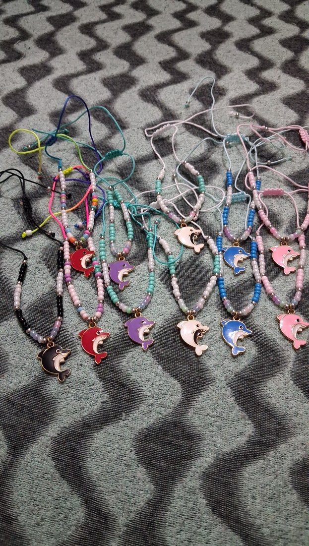 Çok Renkli Boncuklu Bohem halhal tanesi 75 tl - Görsel 2