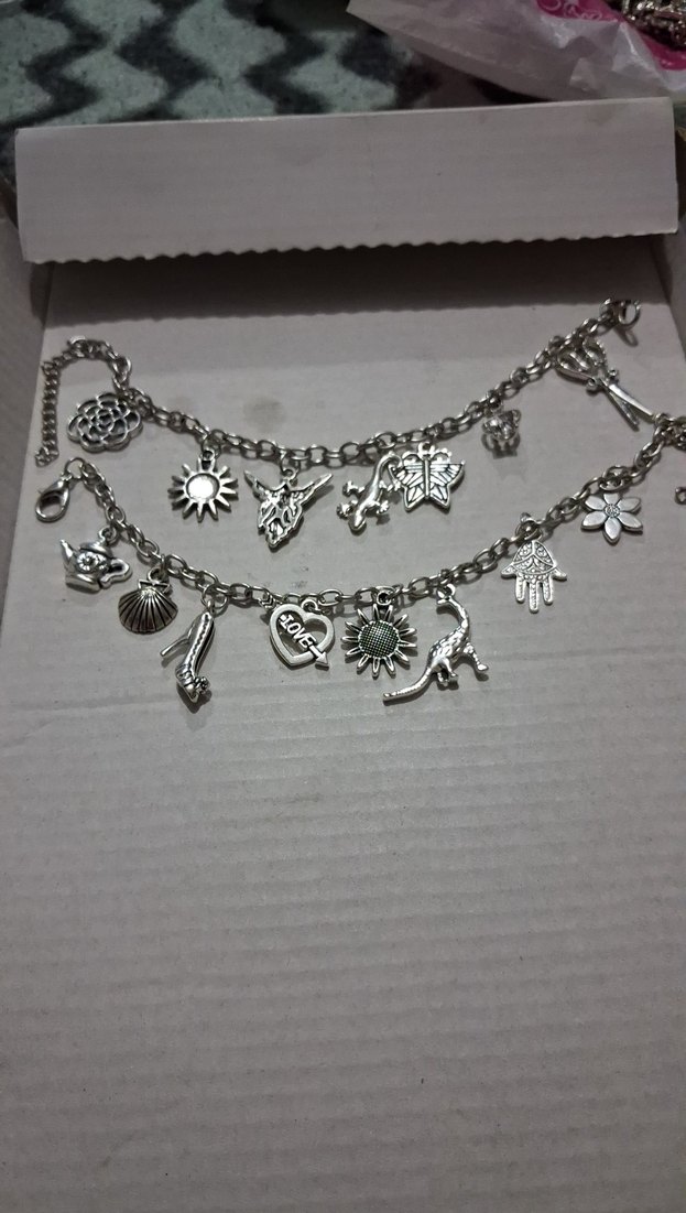 Gri Zincir Detaylı Bohem Kadın Charm Bileklik tanesi 150 tl - Görsel 2