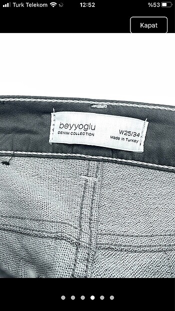 xs Beden Beyyoglu butik deri görünümlü pantolon