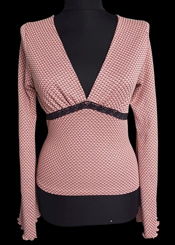 Retro triko bluz - Görsel 3