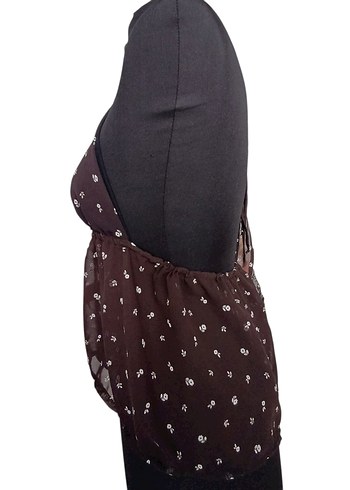 Şifon arkası straples bluz ,fularlı - Görsel 3