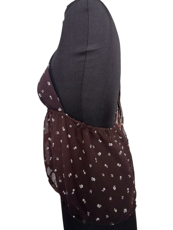 Şifon arkası straples bluz ,fularlı - Görsel 3