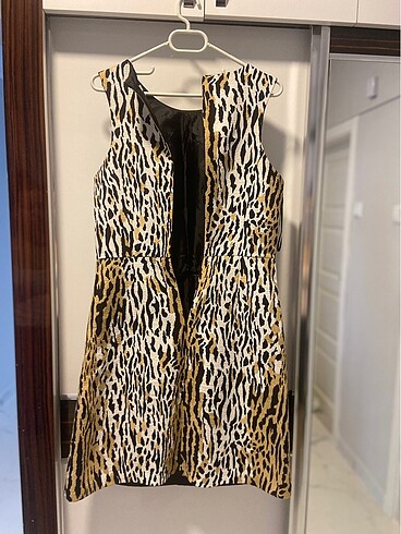 s Beden Leopar elbise