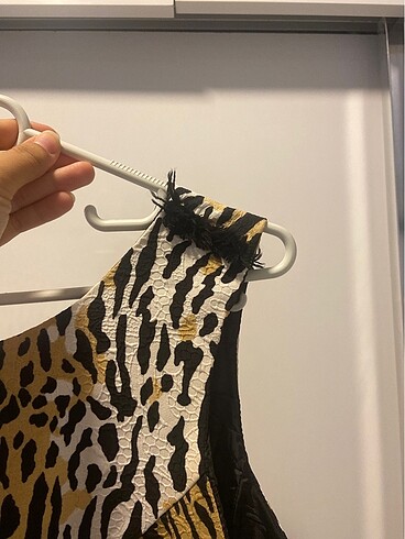 s Beden kahverengi Renk Leopar elbise