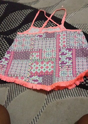 LC Waikiki Renkli Bohem Desenli Kız bluz