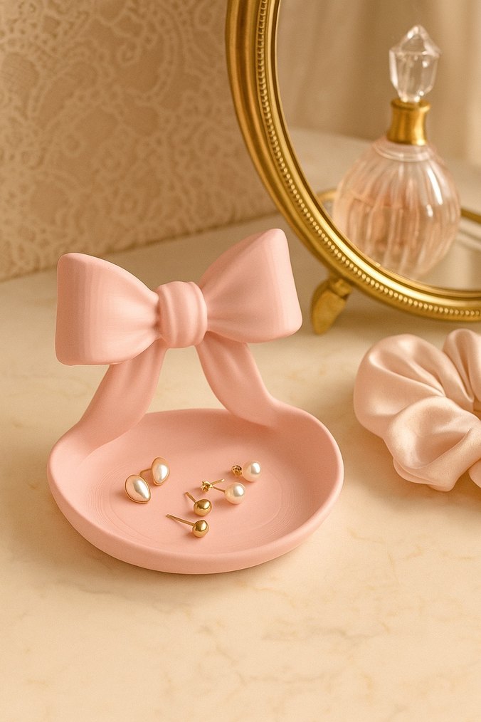 Fiyonklu Beyaz Dekoratif takı standı - Görsel 2