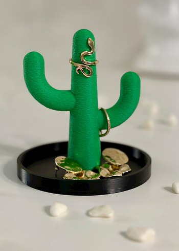 Renkli Boncuklu Kaktüs Takı Standı - Görsel 3