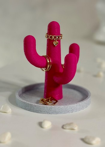 Renkli Boncuklu Kaktüs Takı Standı - Görsel 4