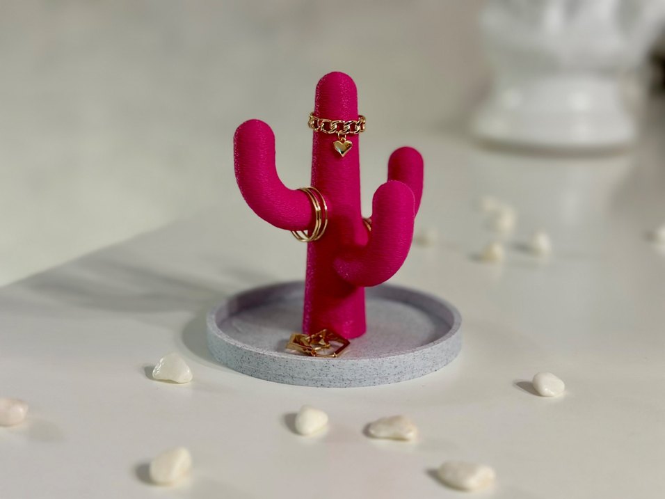 Renkli Boncuklu Kaktüs Takı Standı - Görsel 4