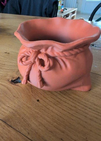 Bej Düğüm Detaylı Seramik Vazo - Görsel 6