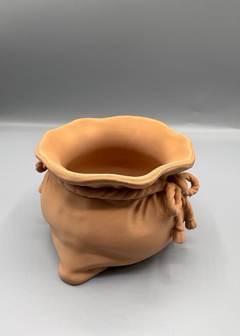 Bej Düğüm Detaylı Seramik Vazo - Görsel 4