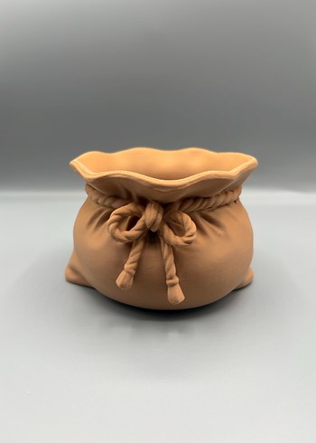 Bej Düğüm Detaylı Seramik Vazo - Görsel 3