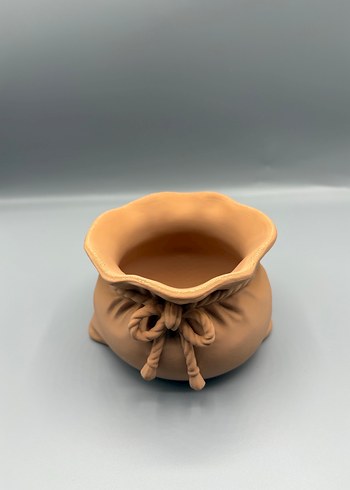 Bej Düğüm Detaylı Seramik Vazo - Görsel 2