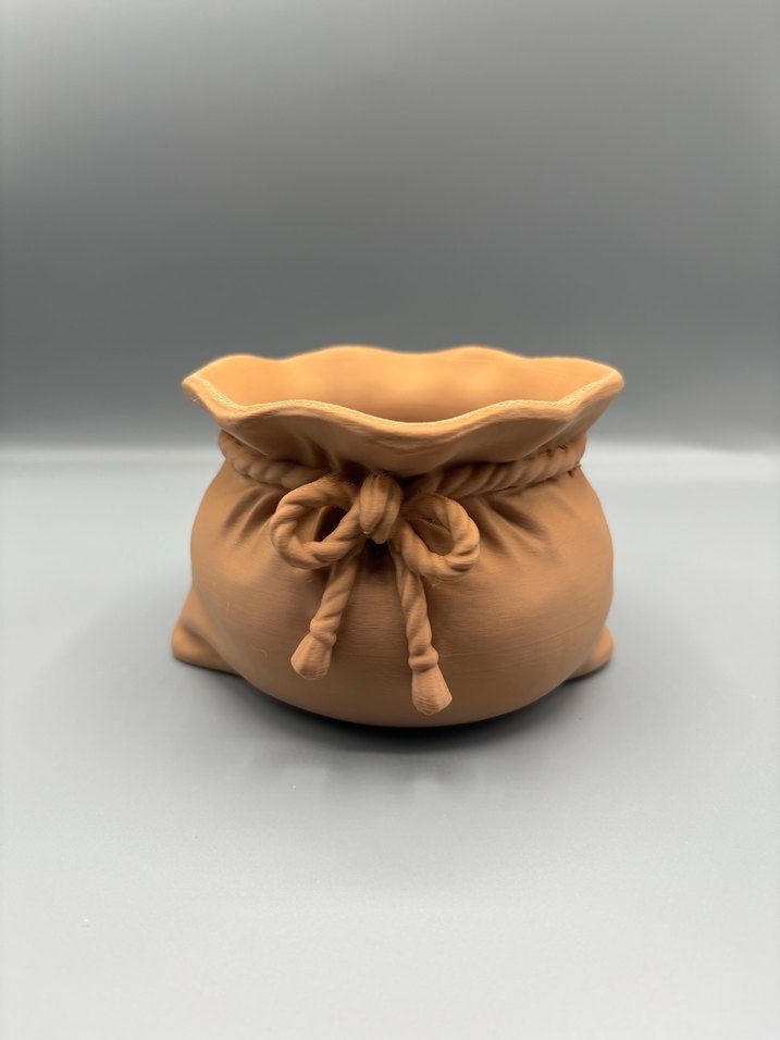 Bej Düğüm Detaylı Seramik Vazo - Görsel 3