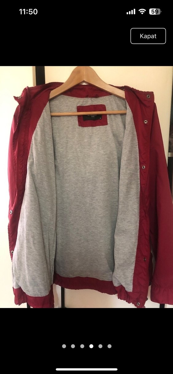 Bordo Yağmurluk - Görsel 4