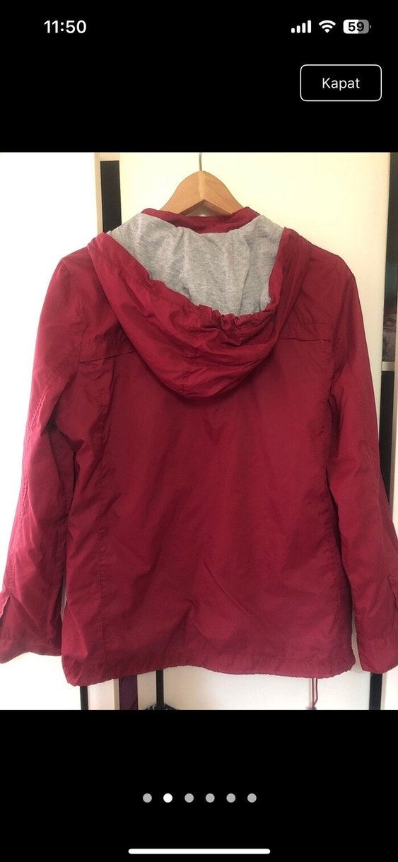 Bordo Yağmurluk - Görsel 2