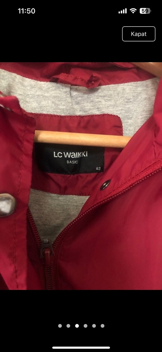 Bordo Yağmurluk - Görsel 3