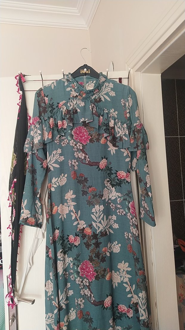 Bohem Desenli Uzun Elbise - Görsel 4