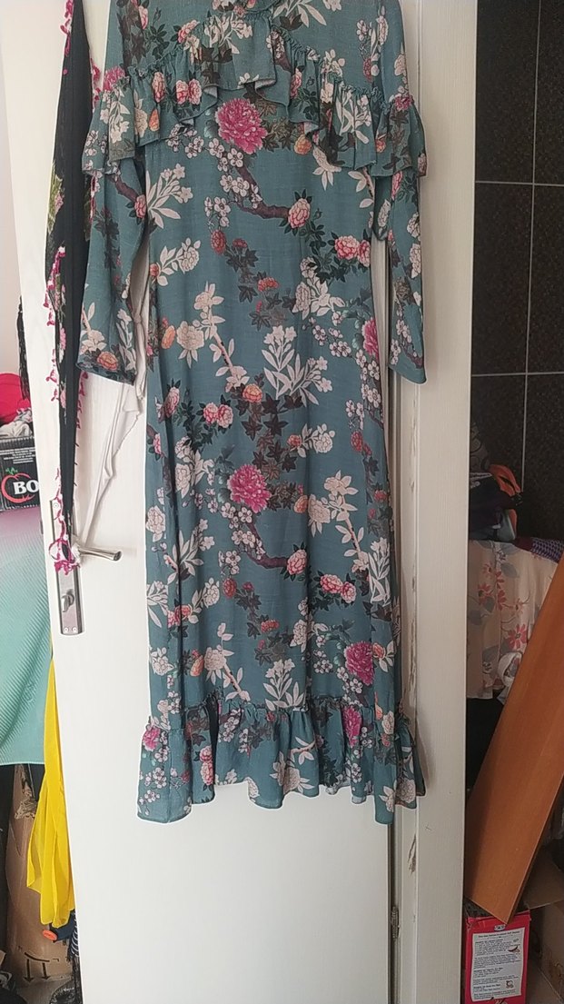 Bohem Desenli Uzun Elbise - Görsel 5