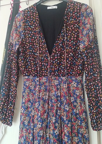 Bohem Uzun Kollu Mini Elbise - Görsel 4