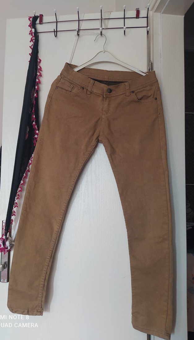 Süet Kemerli Pantolon - Görsel 3