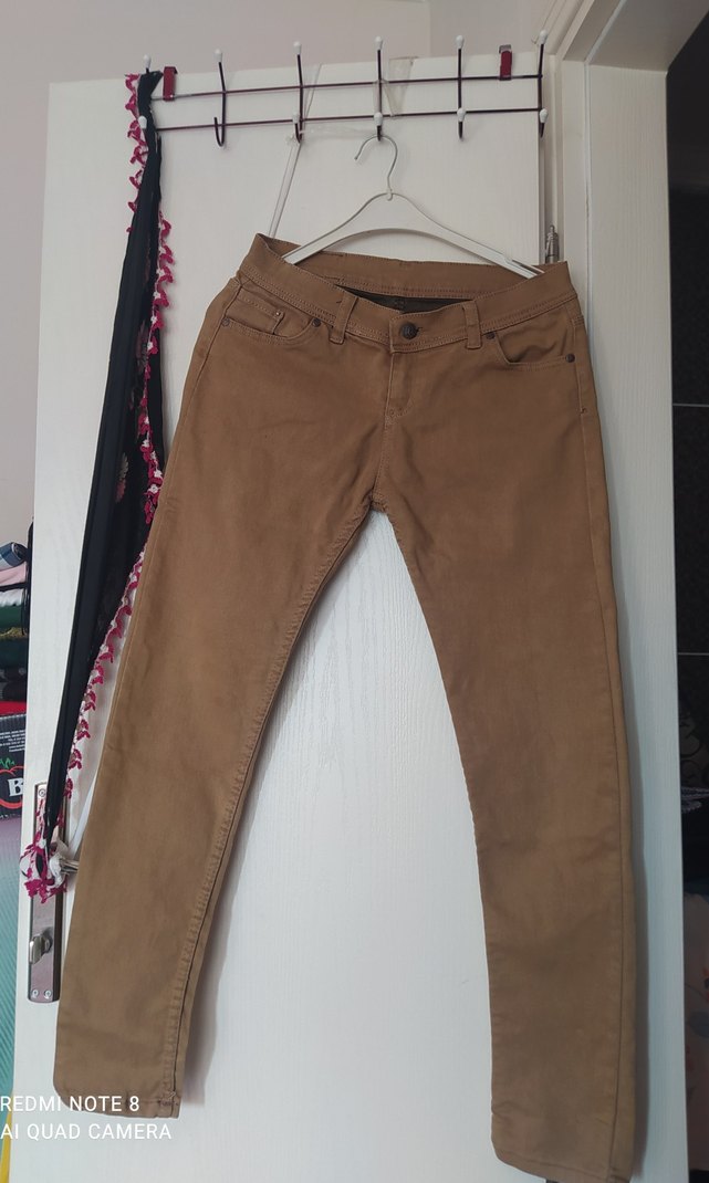 Süet Kemerli Pantolon - Görsel 2