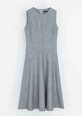 ZARA LANA YÜNÜ MIXLİ MİDİ ELBİSE - Görsel 4