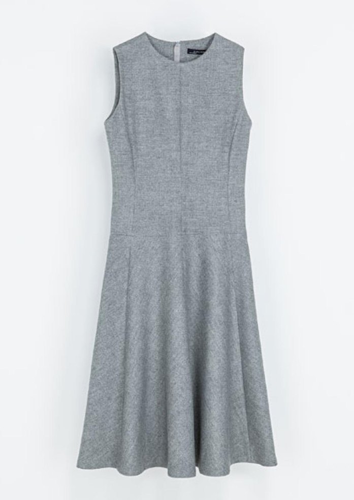 ZARA LANA YÜNÜ MIXLİ MİDİ ELBİSE - Görsel 4