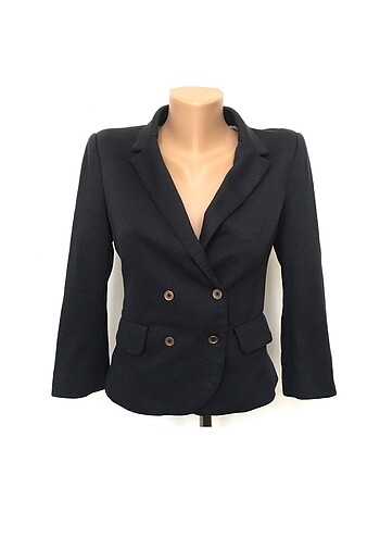 Zara ZARA LACİVERT KRUVAZE BLAZER CEKET