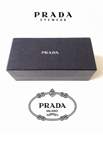 PRADA SİYAH DERİ GÖRÜNÜMLÜ GÜNEŞ GÖZLÜĞÜ KUTUSU